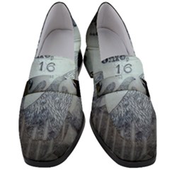 1840s Ohio Salt Glaze Women s Chunky Heel Loafers by Riverwoman