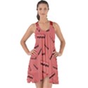 Funny Bacon Slices Pattern infidel vintage red meat background  Show Some Back Chiffon Dress View1