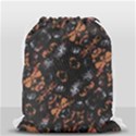 Fractal Vintage Grunge Print Design Drawstring Bag (Small) View2