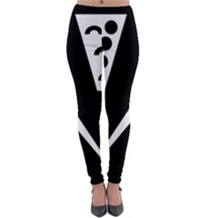 Black And White Geometric Design Lightweight Velour Leggings by yoursparklingshop