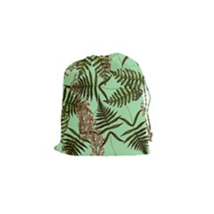 Fern Green Drawstring Pouch (small) by snowwhitegirl
