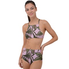 Fern Pink High Waist Tankini Set by snowwhitegirl