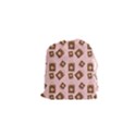 Shopping Bag Pattern Pink Drawstring Pouch (XS) View1
