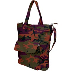 Camouflage Orange Shoulder Tote Bag by snowwhitegirl