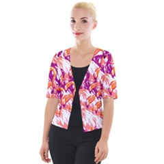 Flamingos Cropped Button Cardigan by StarvingArtisan
