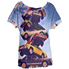 Pretty Colors Cars Women s Oversized Tee by StarvingArtisan