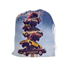 Pretty Colors Cars Drawstring Pouch (xl) by StarvingArtisan