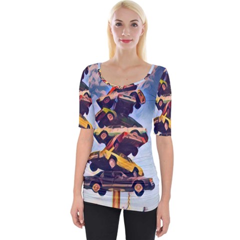 Pretty Colors Cars Wide Neckline Tee by StarvingArtisan