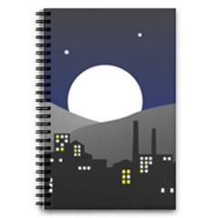 City At Night 5 5  X 8 5  Notebook by Pakrebo