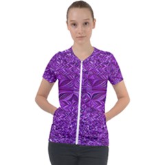Electric Field Art Xi Short Sleeve Zip Up Jacket by okhismakingart