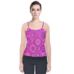 Electric Field Art Xiii Velvet Spaghetti Strap Top