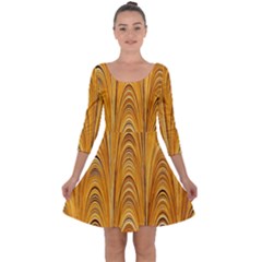 Electric Field Art Xxxix Quarter Sleeve Skater Dress by okhismakingart