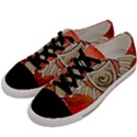 Wonderful Dragon On A Shield With Wings Men s Low Top Canvas Sneakers View2