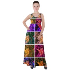 Sideways Sumac Collage Empire Waist Velour Maxi Dress by okhismakingart