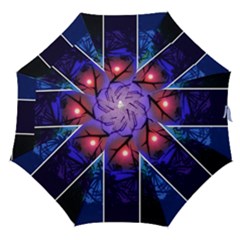 Moon And Locust Tree Collage Straight Umbrellas by okhismakingart