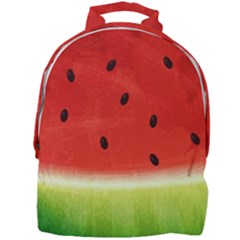 Juicy Paint Texture Watermelon Red And Green Watercolor Mini Full Print Backpack by genx