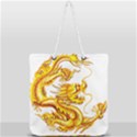 Chinese Dragon Golden Full Print Rope Handle Tote (Large) View2