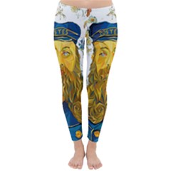 Vincent Van Gogh Cartoon Beard Illustration Bearde Classic Winter Leggings by Sudhe
