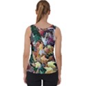 Close Up of Scattered Leaves Velvet Tank Top View2