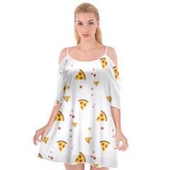 Pizza Pattern Pepperoni Cheese Funny Slices Cutout Spaghetti Strap Chiffon Dress by genx