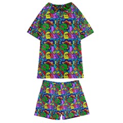 Graffiti 3 1 Kids  Swim Tee And Shorts Set by ArtworkByPatrick