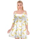 Yellow Banana and peels pattern with polygon retro style Cutout Spaghetti Strap Chiffon Dress View1