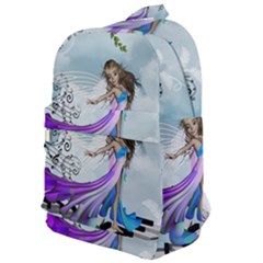 Cute Fairy Dancing On A Piano Classic Backpack by FantasyWorld7