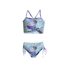 Cute Fairy Dancing On A Piano Girls  Tankini Swimsuit by FantasyWorld7