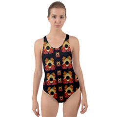 Sweets And  Candy As Decorative Cut-out Back One Piece Swimsuit by pepitasart