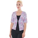 Seamless Pattern Background Cropped Button Cardigan View1