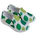 Leaves Green Modern Pattern Naive retro leaf organic Kids  Lightweight Slip Ons View3