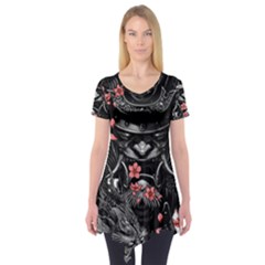 Sleeve Tattoo  Samurai Short Sleeve Tunic  by Sudhe