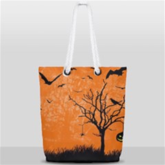 Halloween Illustration Decoration Full Print Rope Handle Tote (small) by Pakrebo