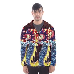 Dragon Lights Main Dragon Men s Hooded Windbreaker by Riverwoman