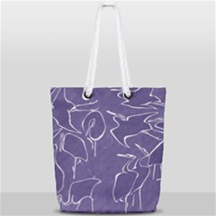 Katsushika Hokusai, Egrets From Quick Lessons In Simplified Drawing Full Print Rope Handle Tote (small) by Valentinaart