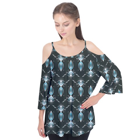 Seamless Pattern Background Black Flutter Tees by HermanTelo
