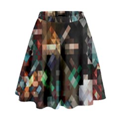 Abstract Texture Desktop High Waist Skirt by HermanTelo