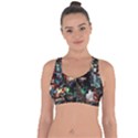 Abstract Texture Desktop Cross String Back Sports Bra View1