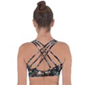 Abstract Texture Desktop Cross String Back Sports Bra View2