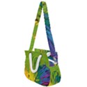 Abstract Pattern Lines Wave Rope Handles Shoulder Strap Bag View1
