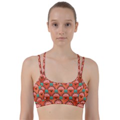 Background Floral Pattern Red Line Them Up Sports Bra by HermanTelo