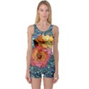 Stained Glass Roses One Piece Boyleg Swimsuit View1