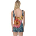 Stained Glass Roses One Piece Boyleg Swimsuit View2