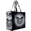 Monster Black White Eyes Canvas Travel Bag View3