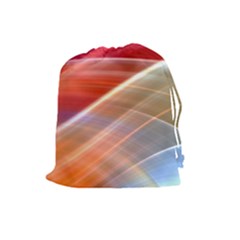 Wave Background Pattern Abstract Drawstring Pouch (large) by HermanTelo