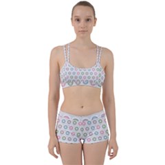 Seamless Pattern Pastels Background Pink Perfect Fit Gym Set by HermanTelo