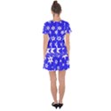 Star Background Pattern Advent Drop Hem Mini Chiffon Dress View2