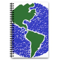 Globe Drawing Earth Ocean 5 5  X 8 5  Notebook by HermanTelo