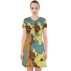 Map Geography World Yellow Adorable In Chiffon Dress by HermanTelo
