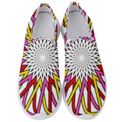 Sun Abstract Mandala Men s Slip On Sneakers by HermanTelo